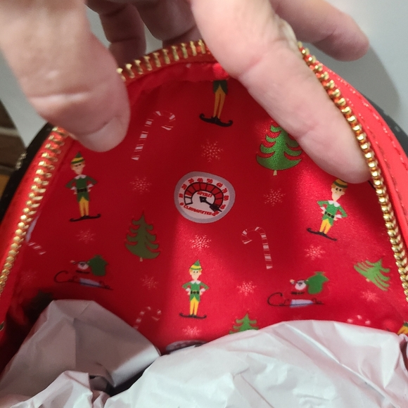 Elf Clausometer Loungefly Mini Backpack and Wallet Set - Picture 2 of 6